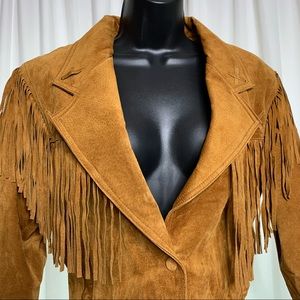 Vintage Wilsons Leather Suede Fringe Jacket